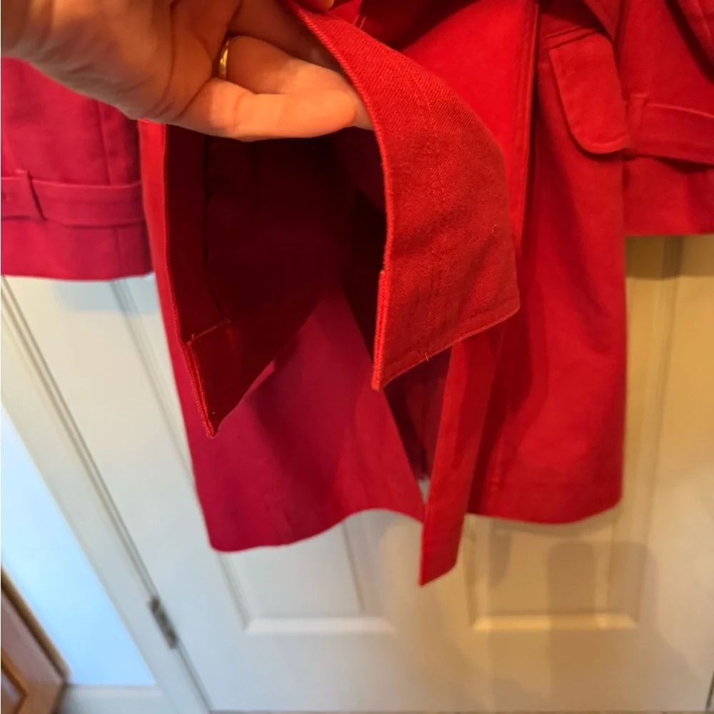 Talbots Vibrant Red Trench Coat - Picture 10 of 12